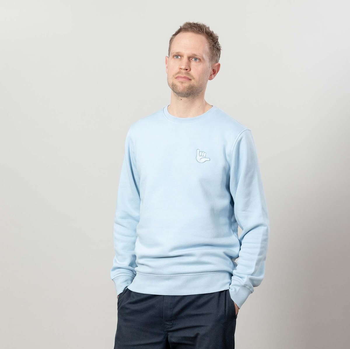 Hang Loose – Sweatshirt himmelblau - fyngers