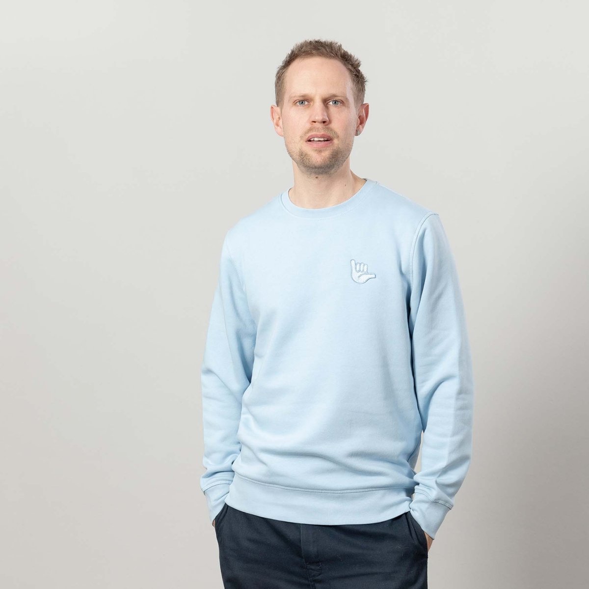 Hang Loose – Sweatshirt himmelblau - fyngers