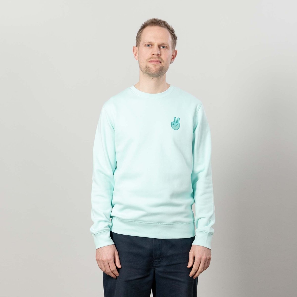 PEACE – Sweatshirt türkis - fyngers