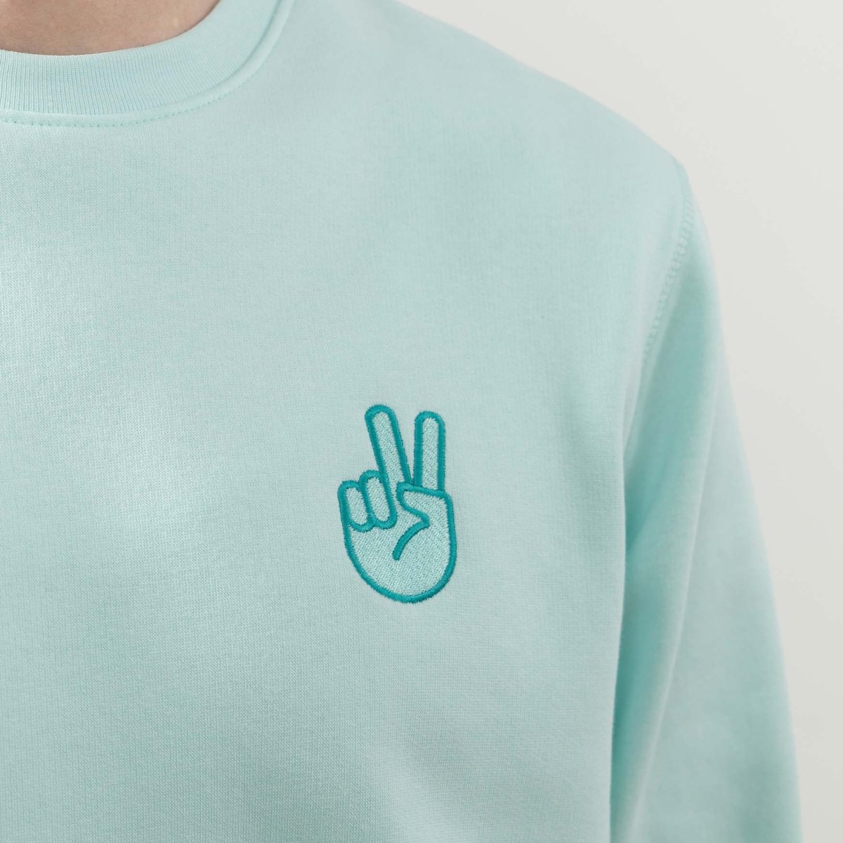 PEACE – Sweatshirt türkis - fyngers