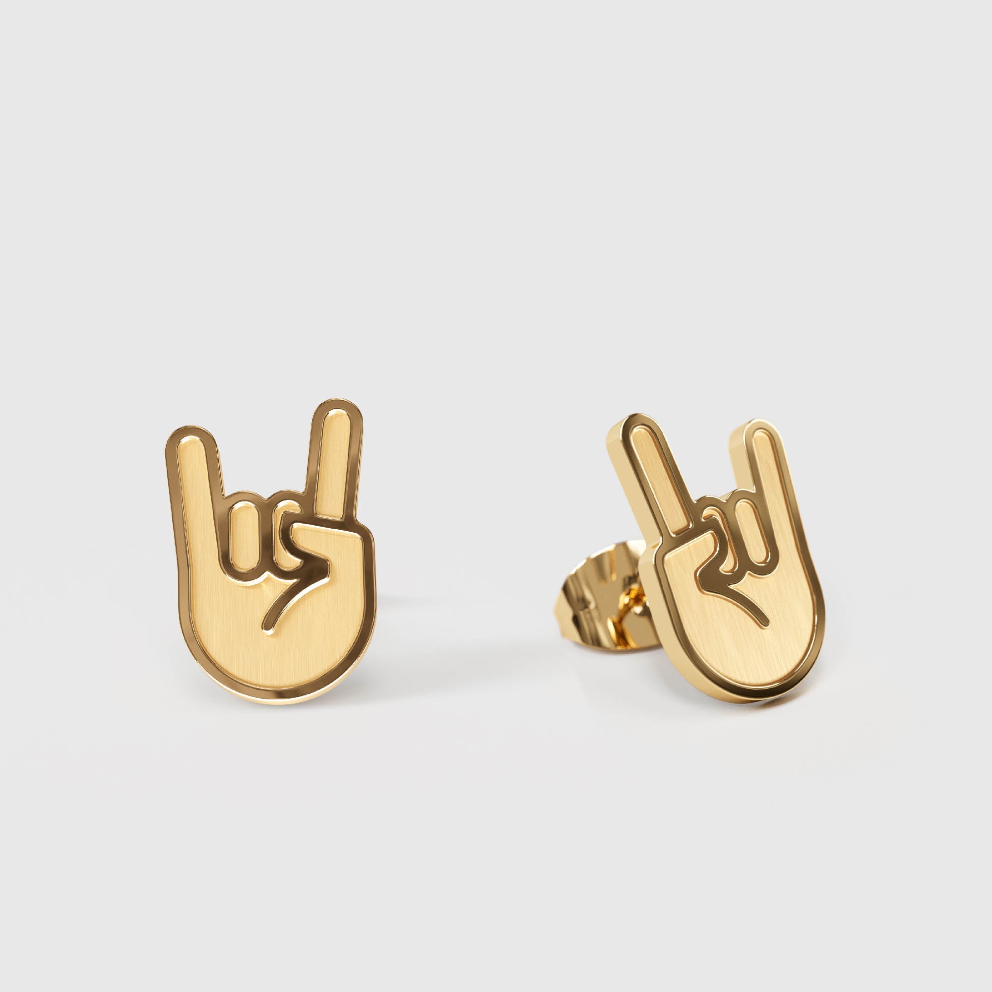Rock ’n’ Roll – Ohrstecker – gold